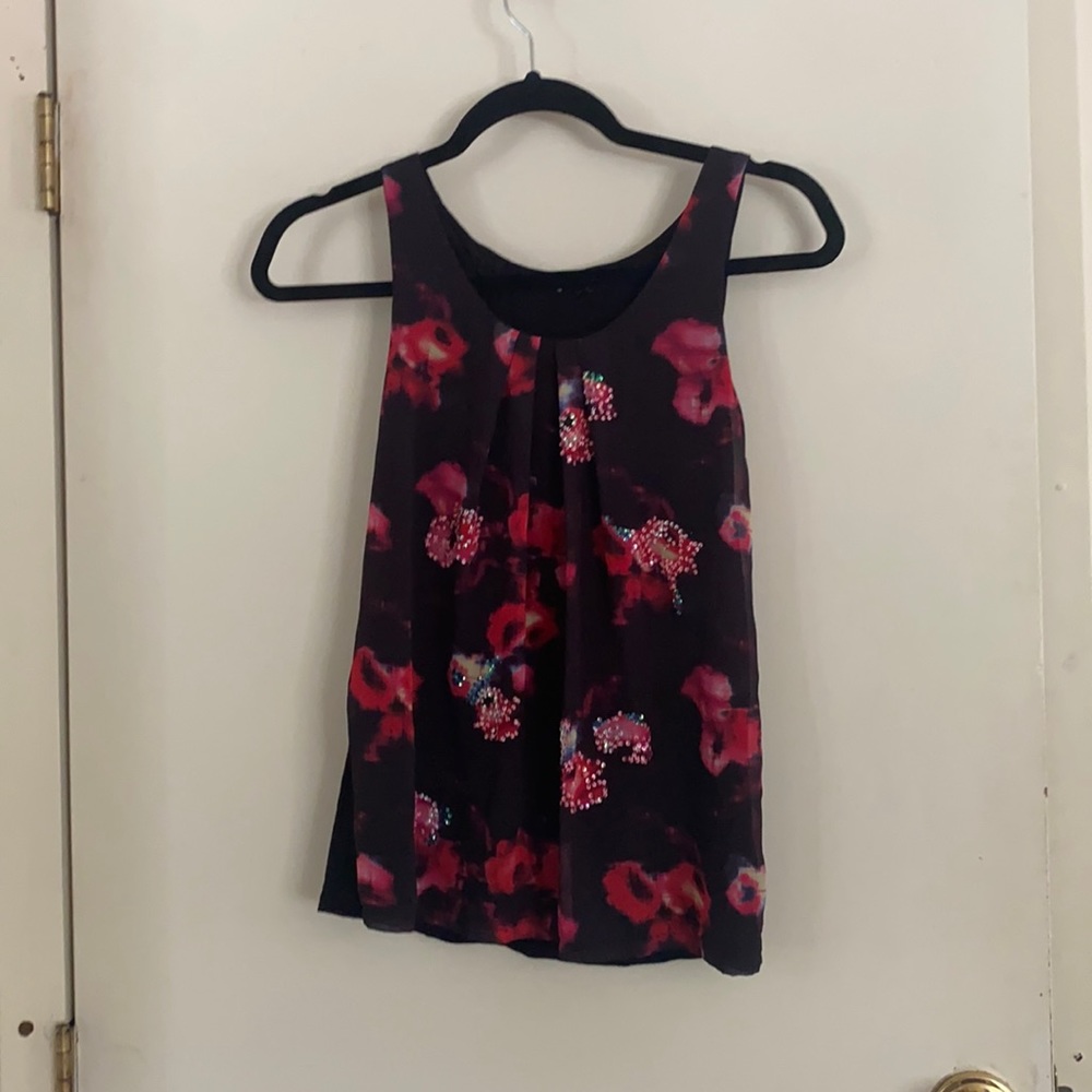 express tank top with sequins